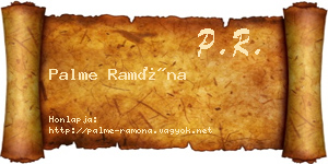 Palme Ramóna névjegykártya
